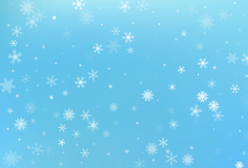 Naklejka na ściany i meble Winter snow background. Falling snowflake.