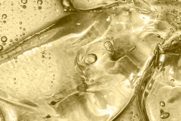 close up macro texture of gel liquid with oxygen bubbles toned