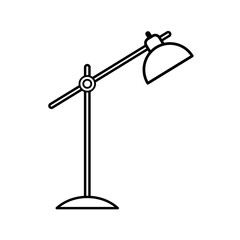 Table lamp icon, flat design style. Desk lamp modern vector illustration
