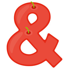 
Custom decorative ampersand flat icon design 
