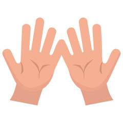 
Opened hands depicting palmistry 
