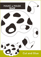 Cut and Glue Worksheet - Make a Mask - Dalmatian