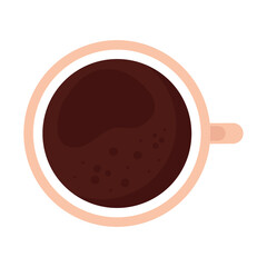 coffee mug isolated design of drink caffeine breakfast and beverage theme Vector illustration