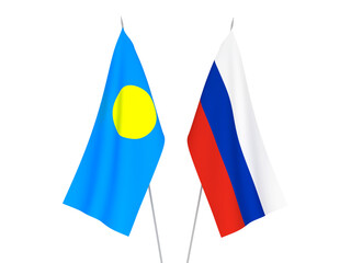Russia and Palau flags