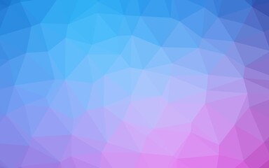 Light Pink, Blue vector triangle mosaic cover.
