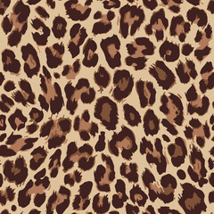 Fototapeta na wymiar Vector seamless pattern. Leopard skin texture