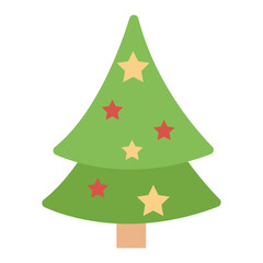 
spruce tree, christmas tree with lights and star
