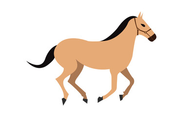horse cartoon isolated on white background vector design illustration