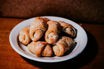 bagel cookies on a white plate