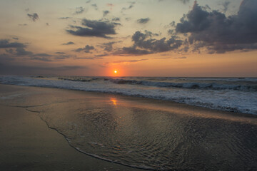 sunset on the beach.sunset at the beach.sunset the over sea