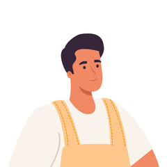 man cartoon design, Boy male person people human social media and portrait theme Vector illustration