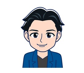 Young man in a blue jacket