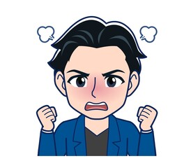 Young man in a blue jacket