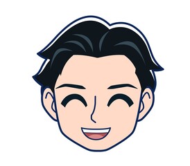 Young man in a blue jacket