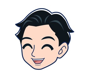 Young man in a blue jacket