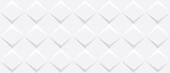 Fototapeta na wymiar Modern light gray rhombus (diamond, tilted square) shape seamless pattern. Abstract geometric background.