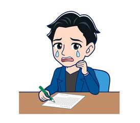 Young man in a blue jacket