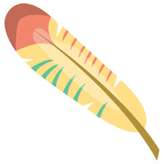 
A bird leaf in different color known as tail feather 
