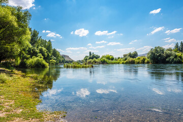 Kizilirmak riverside view in Sarihidir Village of Nevsehir Province