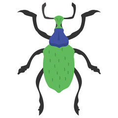 
Stag beetle with two arms containing sting
