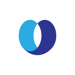 3D U letter logo design vector