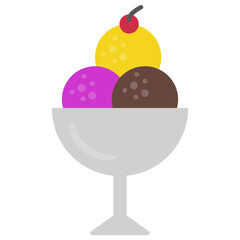 
Icon of a cone having cream on it depicting ice cream 
