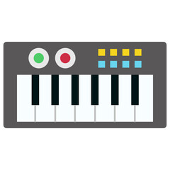 
An electronic musical device piano
