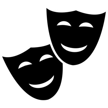 
Comedy and tragedy theater masks 
