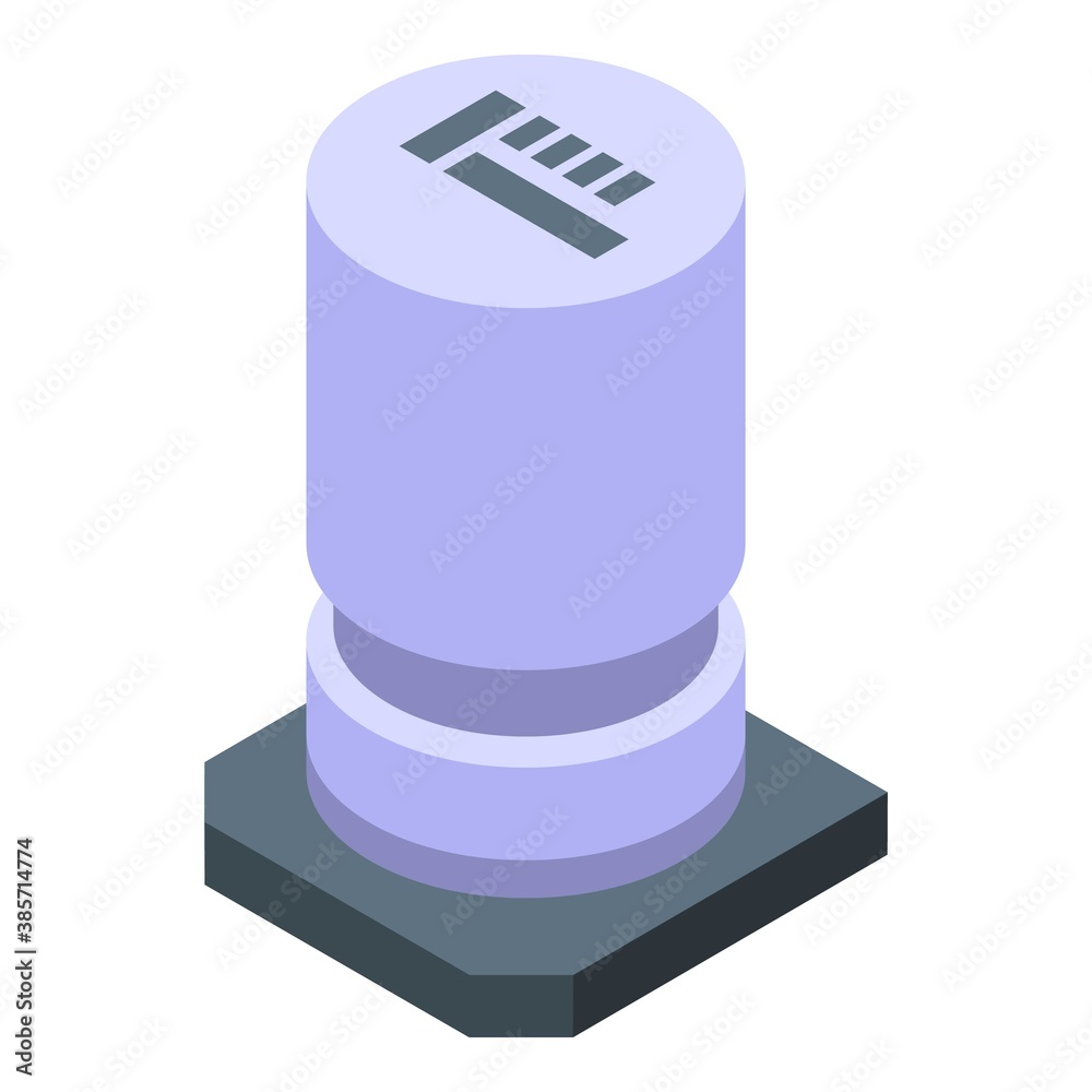 Poster element capacitor icon. isometric of element capacitor vector icon for web design isolated on white 