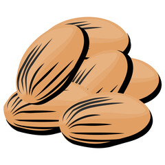 
Drupe of an almond commonly found in asian countries 
