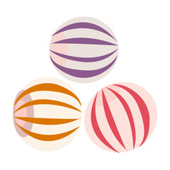 Obraz premium Stripped pattern round candy with different colors called spiral or swirl candy 