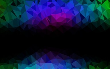 Dark Multicolor, Rainbow vector abstract mosaic pattern.