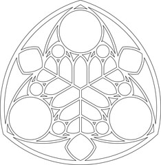 Rose Window, Fig. 19, triangular 1, base, square 1, framework