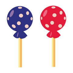 Sweet lollipops on a stick for sweet sucker 
