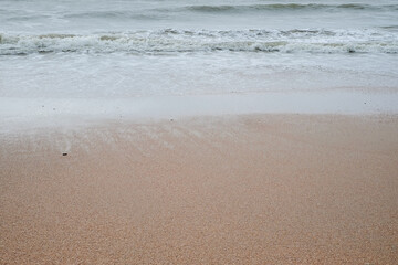 Empty sea and beach background, Sea wave on the  beach