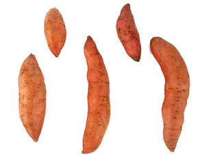 sweet potato isolated on white background