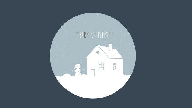 holiday animation, cute minimalistic videocard with winter atmosphere, looping animated card, christmas video, happy new year congradulations