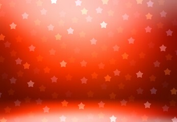 Red stars transparent pattern in classic decoration of Christmas background 3d.