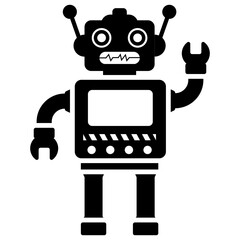 
Icon of a toy robot use for playing

