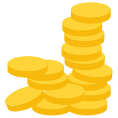 
Stack of gold coins showing treasure 
