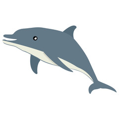 Fototapeta premium A cute aquatic cartoon fish vector icon 