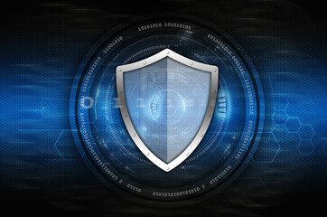 Internet and data security shield icon illustration