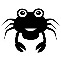 
Cartoon crab icon design
