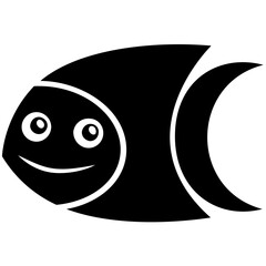 
A cute aquatic cartoon fish vector icon
