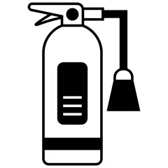 Fire extinguisher, FireFighting Equipment Concept,  Standard fire safety sign vector Glyph icon design, Rescue Response Symbol on White background, active fire protection device