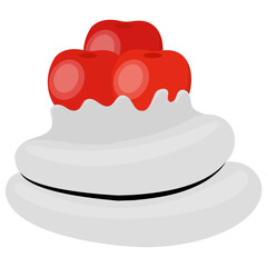 
Creamy whipped berries dip used as a dessert 
