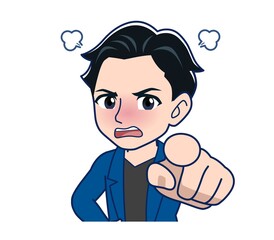 Young man in a blue jacket