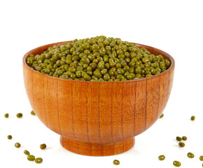 mung beans isolated on white background