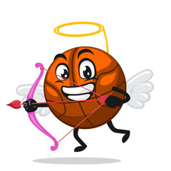 vector illustration of basket ball mascot or character