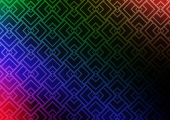 Fototapeta premium Dark Multicolor, Rainbow vector texture with colored lines.